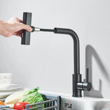 Modern Pull-Down Kitchen Faucet with 360° Swivel and Waterfall Spray Finish