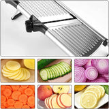 Adjustable Mandoline Slicer Stainless Steel PrecisionCut – Vegetable Cutter & Chopper | Even Slices | Fast Food Prep Tool