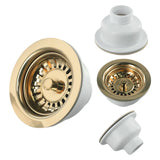 Aurelio Premium Gold Stainless Steel Sink Strainer – 4.5-inch Drain Stopper for Kitchen & Bathroom
