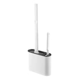 FlexiClean Silicone Toilet Brush Set – Flat Head, Flexible & Hygienic | Wall-Mount for Bathroom & Toilet