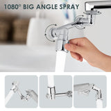 1080° Rotating Faucet Extender Universal – Dual Mode Sprayer Attachment | Flexible Robot Arm | Water Saving Upgrade