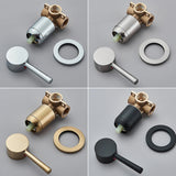 Dual Function Shower Mixer Valve Black Chrome – Concealed Brass Hot Cold Control | Diverter Valve | Modern Bathroom Fixture