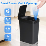 SmartBin Touchless Trash Can 12L – Automatic Sensor Waste Bin for Bathroom, Kitchen & Office