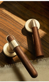 Walnoir Retro Wooden Door Lock – Quiet Interior Door Lock with Classic Design