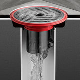 AquaShield Compact Floor Drain – Stainless Steel & Silicone Backflow Protection for Bathroom, Shower & Kitchen