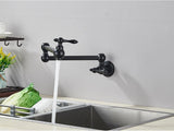 Brushed Gold Wall Mount Kitchen Faucet Premium – Single Cold Water Tap | 360° Swivel Spout | Space Saving Design