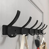 Luxe BlackHook Aluminium Wall Hooks – Clothes & Towel Rack for Bathroom and Kitchen