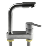 Stainless Steel Kitchen Sink Faucet with Single Handle Hot and Cold Water Mixer