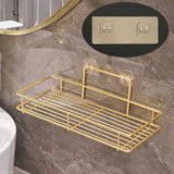 LuxSip Wall-Mounted Cup Holder – Black & Gold | Drill-Free Bathroom Organizer