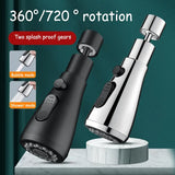 FlexStream 720 – 360°/720° Swivel Kitchen Faucet Attachment with 3 Spray Modes