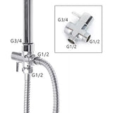 Rainfall Shower System with Handheld Sprayer – Adjustable Bathtub Shower Set in Black or Chrome Finish