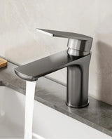 Modern Stainless Steel Bathroom Sink Faucet – Single Handle Basin Mixer for Hot and Cold Water