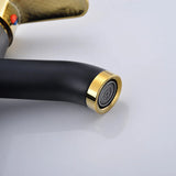 Matte Black Stainless Steel Bathroom Sink Faucet with Single Handle Hot and Cold Mixer