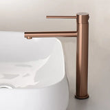 Aurelia Luxury Bathroom Faucet – Brushed Rose Gold | Tall Design with Hot & Cold Water Control