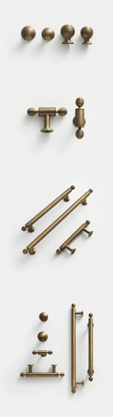 BrassElegance Solid Brass Antique T-Bar Cabinet Handle – Vintage American Furniture Pull