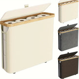 RollGuard Elegant Toilet Paper Holder with Lid – Closed Storage Container for Bathroom Rolls