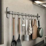 CookEase Kitchen Wall Rack – Multifunctional Organizer for Lids, Spatulas & Kitchen Utensils