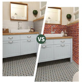 RetroBrick – 6-Piece Self-Adhesive Retro Brick Wall Sticker Set (30x15 cm / 11.8"x5.9")