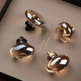 LuxoraCrystal Champagne Cabinet Knob – Crystal Furniture Knob with Gold Champagne Base
