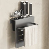 ChefSpace Wall-Mounted Knife Holder with Cutting Board Storage – Stainless Steel | Space-Saving Kitchen Organizer