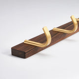 WalnutHook – 3-Hook Wall-Mounted Towel & Coat Rack (Wood & Metal)