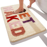 BareLuxe Get Naked Bath Mat – Luxurious Microfiber Anti-Slip Shaggy Rug (20” x 32”)