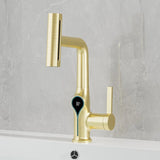 Digital Temperature Display Waterfall Bathroom Sink Faucet with Adjustable Spout Mixer