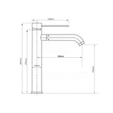 AUREVO Rose Gold Bathroom Faucet – Tall Single-Handle Basin Mixer with Hot & Cold Water
