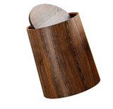 WoodStyle Swing Trash Bin with Swivel Lid – Modern Wooden Design, Hygienic & Durable