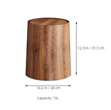 WoodStyle Swing Trash Bin with Swivel Lid – Modern Wooden Design, Hygienic & Durable