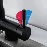 Foldable 360° Swivel Kitchen Faucet with Dual Spray Modes and Hot and Cold Mixer