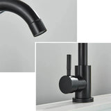 Contemporary Black Nickel Stainless Steel Bathroom Faucet with 360 Degree Swivel Spout and Single Lever Control
