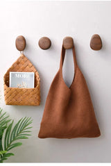 NordicPebble Solid Wood Wall Hooks – Scandinavian No-Drill Door & Coat Hooks