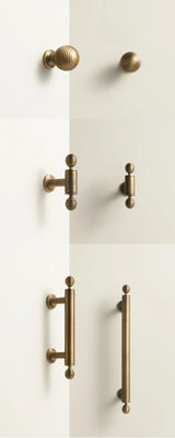 BrassElegance Solid Brass Antique T-Bar Cabinet Handle – Vintage American Furniture Pull