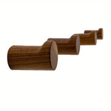 WalnutElegance Traditional Handmade Wall Hooks– 1 to 6 Walnut Wood Hooks for Jackets, Hats & Decor