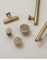 Vintage Hand-Hammered Brass Handles – Bronze Furniture Pulls for Cabinets & Drawers