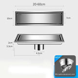 LuxDrain Invisible Gold Shower Floor Drain – 5.5-Inch 304 Stainless Steel Tile-In Drain with Odor Trap