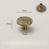 Vintage Hand-Hammered Brass Handles – Bronze Furniture Pulls for Cabinets & Drawers