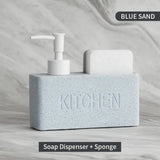 CleanEase 2-in-1 Kitchen Soap Dispenser with Sponge Holder – Modern Countertop Organizer