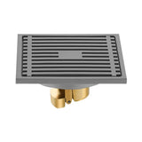 AquaShield Square Stainless Steel Floor Drain – Odor-Free Shower Drain for Modern Bathrooms