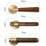 Walnoir Retro Wooden Door Lock – Quiet Interior Door Lock with Classic Design