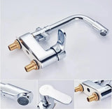 Multi-Function Brass Bathroom Sink Faucet with Single Handle Hot and Cold Mixer