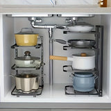 FlexiRack Pro – Adjustable Pot & Pan Organizer Rack in Stainless Steel
