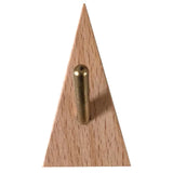 TriLuxe Triangular Wall Hook – Brass & Solid Wood | Key Holder, Coat Hook & Wall Decor