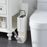 SlimPure 3-in-1 Ultra-Slim Trash Can – 4.4” Narrow Bathroom Waste Bin with Lid