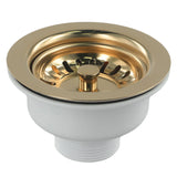 Aurelio Premium Gold Stainless Steel Sink Strainer – 4.5-inch Drain Stopper for Kitchen & Bathroom