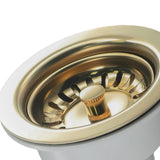 Aurelio Premium Gold Stainless Steel Sink Strainer – 4.5-inch Drain Stopper for Kitchen & Bathroom