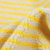 LambSoft Stripe Jacquard Lamb Fleece Fabric – Soft Premium Textile for Kids’ Clothing & DIY Projects