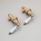 AquaVintage 3-Hole Waterfall Bathroom Faucet – Classic Antique Brass Style