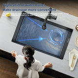 NanoGuard Large Single-Bowl Stainless Steel Kitchen Sink – Rectangular Undermount with Honeycomb Finish